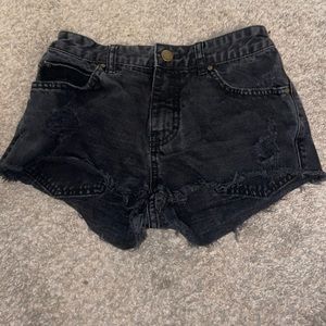 Billabong black jean shorts